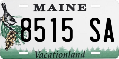 ME license plate 8515SA