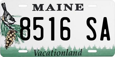 ME license plate 8516SA