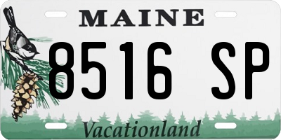 ME license plate 8516SP