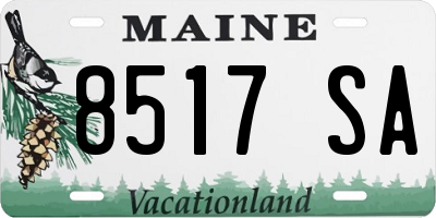 ME license plate 8517SA