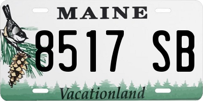 ME license plate 8517SB