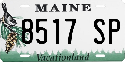 ME license plate 8517SP