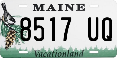 ME license plate 8517UQ