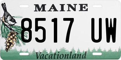 ME license plate 8517UW