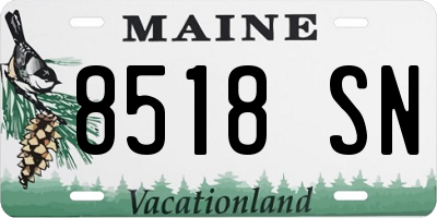 ME license plate 8518SN
