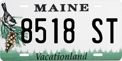 ME license plate 8518ST