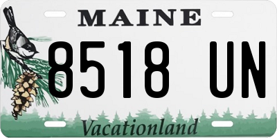 ME license plate 8518UN