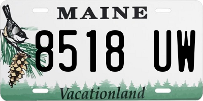 ME license plate 8518UW