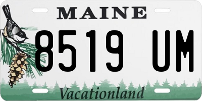 ME license plate 8519UM