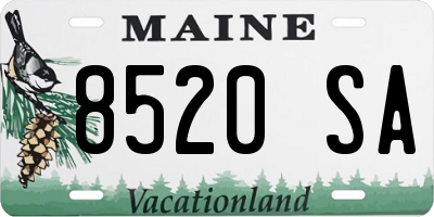 ME license plate 8520SA