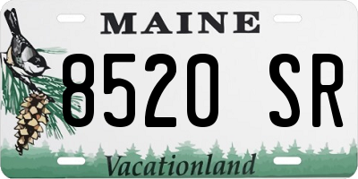 ME license plate 8520SR