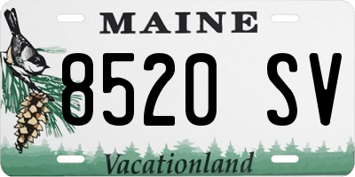 ME license plate 8520SV
