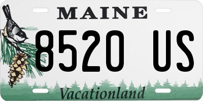 ME license plate 8520US