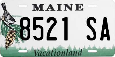 ME license plate 8521SA