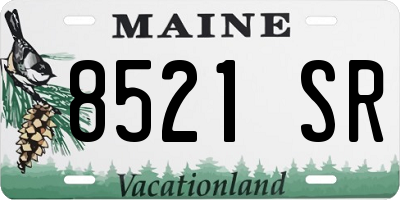 ME license plate 8521SR