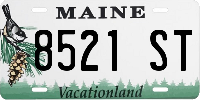 ME license plate 8521ST