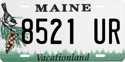 ME license plate 8521UR
