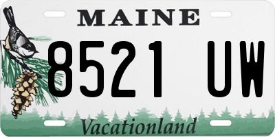 ME license plate 8521UW