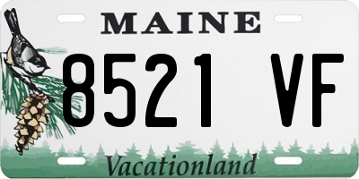 ME license plate 8521VF