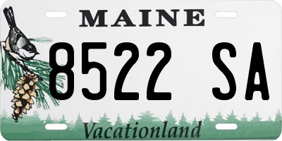 ME license plate 8522SA