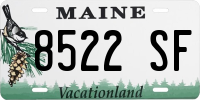 ME license plate 8522SF