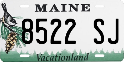 ME license plate 8522SJ