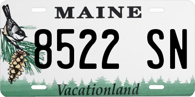 ME license plate 8522SN