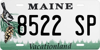 ME license plate 8522SP