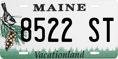 ME license plate 8522ST