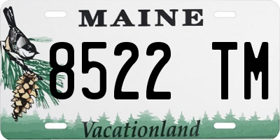 ME license plate 8522TM