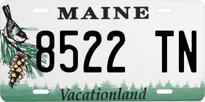 ME license plate 8522TN