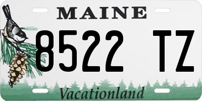 ME license plate 8522TZ