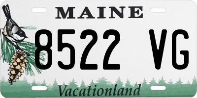 ME license plate 8522VG