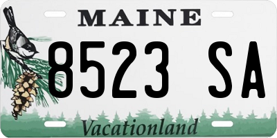 ME license plate 8523SA