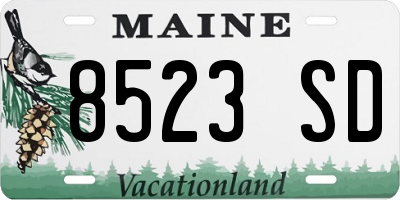 ME license plate 8523SD