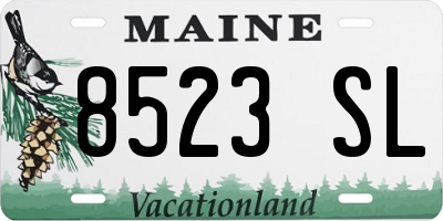 ME license plate 8523SL