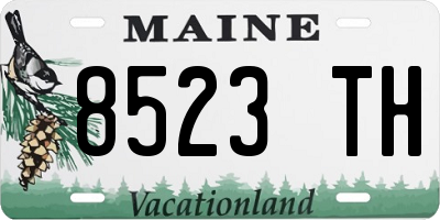 ME license plate 8523TH
