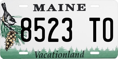 ME license plate 8523TO