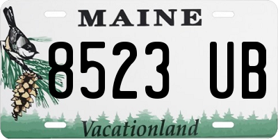 ME license plate 8523UB