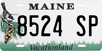 ME license plate 8524SP