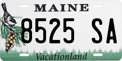 ME license plate 8525SA