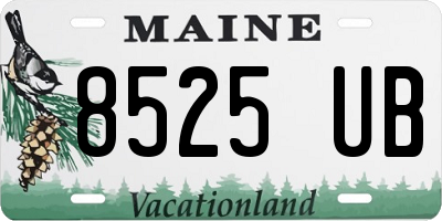 ME license plate 8525UB