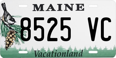 ME license plate 8525VC