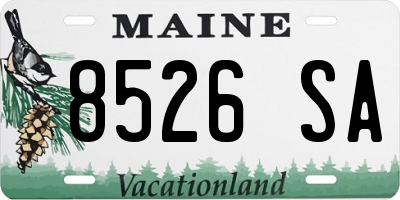 ME license plate 8526SA