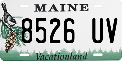 ME license plate 8526UV