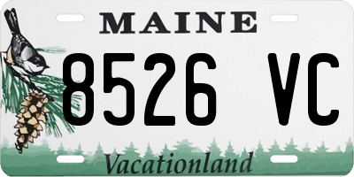 ME license plate 8526VC