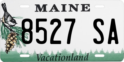 ME license plate 8527SA