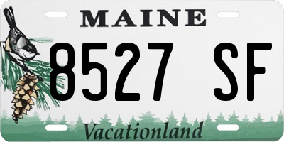 ME license plate 8527SF