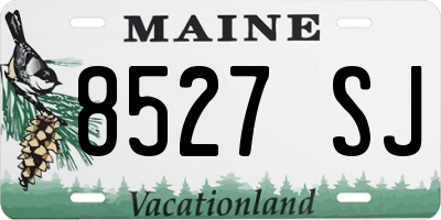 ME license plate 8527SJ