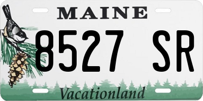 ME license plate 8527SR
